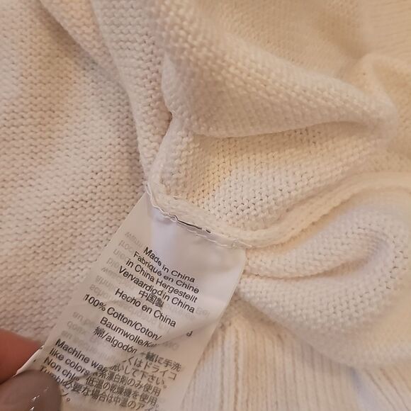 J. Crew Cream Crew Neck Sweater Size M Bell Sleeve - Picture 7 of 9